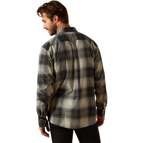 2025 Ariat Mens Clement Shirt 10062684 - Grey Ombre Plaid